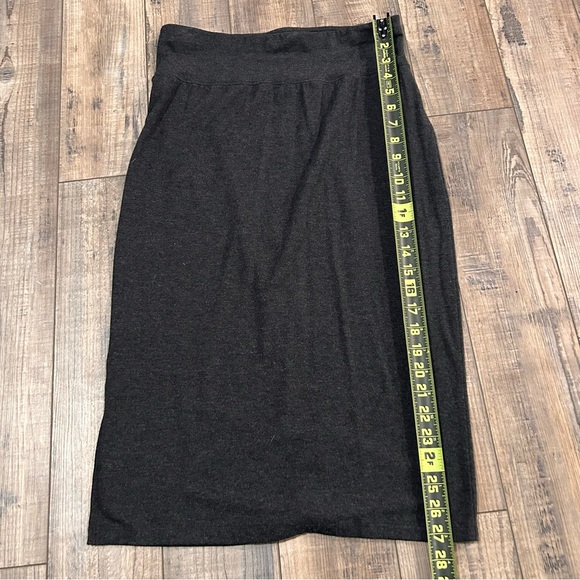 Life Is Good Womens Skirt Side Slit Size Small S Grey Midi - Picture 6 of 7